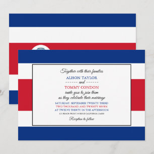 Costa-Rica-Flagge, Flagge Costa Ricas Hochzeit Einladung