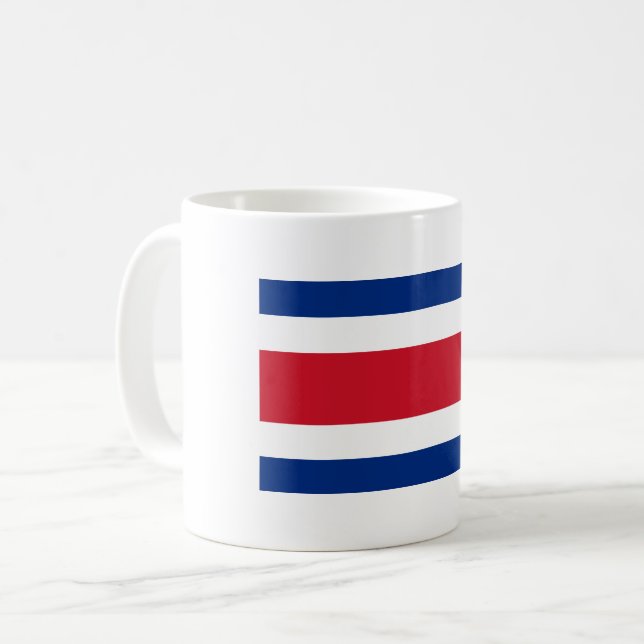 Costa Rica-Flagge Kaffeetasse (Vorderseite Links)