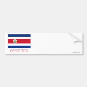 Costa Rica-Flagge mit Namen Autoaufkleber
