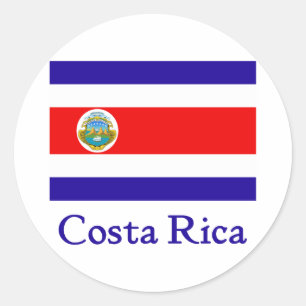Costa Rica-Flagge Runder Aufkleber