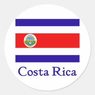 Costa Rica-Flagge Runder Aufkleber