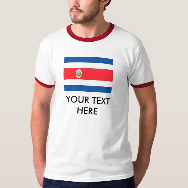 Costa Rica-Flagge T-Shirt (Vorderseite)