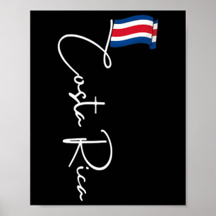 Costa Rica-Flagge Urlaub Tropisch Pura Vida Costa  Poster