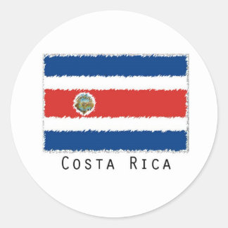 Costa Rica Flaggen-Aufkleber-Set von 20 Runder Aufkleber