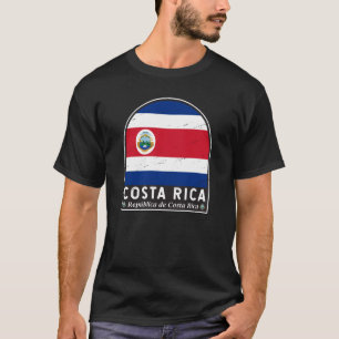 Costa Rica Flaggen-Emblem im Vintage-Look T-Shirt