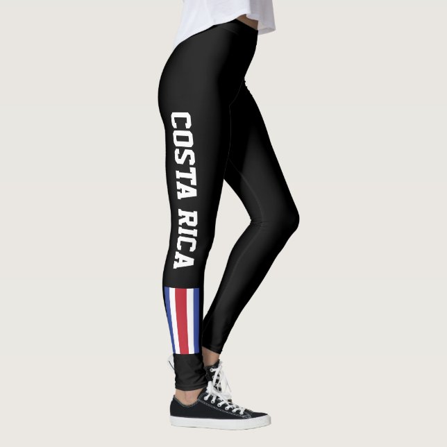 Costa Rica Flaggen-Gewohnheits-Leggings Leggings (Rechts)