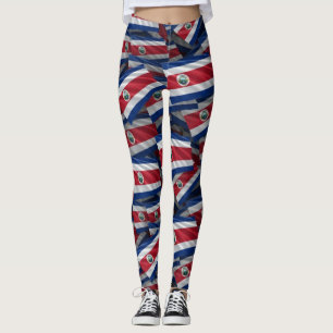 Costa Rica-Flaggen-Muster Leggings