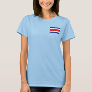 Costa Rica Flaggen- und Karten-DK-T - Shirt