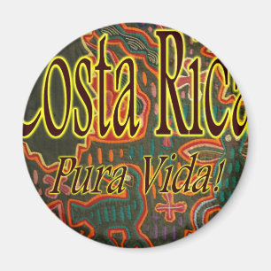 Costa Rica Folk Art Pura Vida Magnet