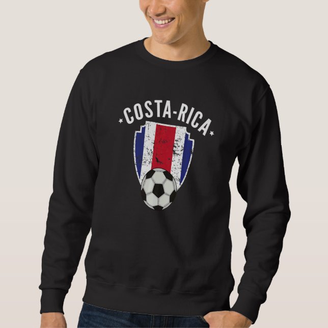 Costa Rica Fußballfahne Fußball Costa Rician Stolz Sweatshirt (Vorderseite)