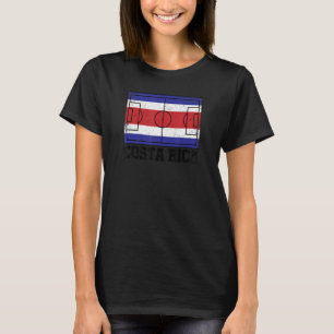 Costa Rica Fußballfeld Länderflagge Costa Rica P T-Shirt