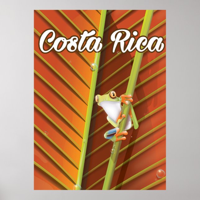 Costa Rica Giftfrosch Reiseplakat Poster (Vorne)