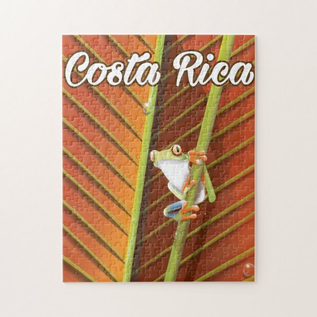 Costa Rica Giftfrosch Reiseplakat Puzzle (Vertikal)
