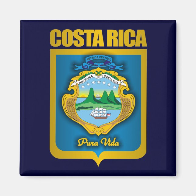 "Costa Rica Gold" Geschenkideen Magnet (Vorne)