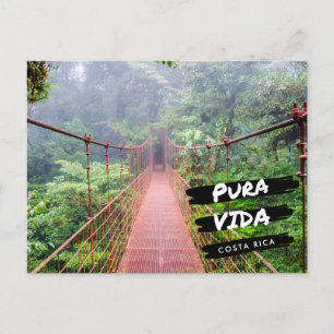 Costa Rica Hanging Bridges Urlaub Postkarte
