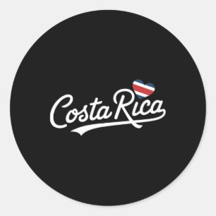 Costa Rica Herzurlaub Tropische Pura Vida Costa Runder Aufkleber