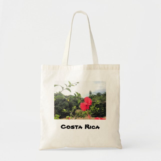 Costa Rica Hibiskus Tote Bag - Pura Vida Vibes Tragetasche (Vorne)