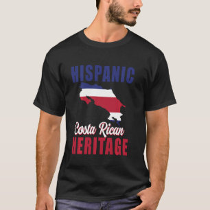 Costa Rica Hispanic Heritage Monat Costa Rica Flor T-Shirt