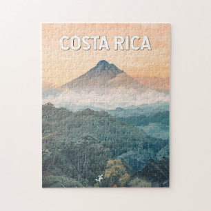 Costa Rica Illustration Reise Kunst Vintage Puzzle