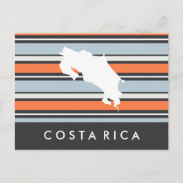 Costa Rica Karte: Moderne Streifen Postkarte