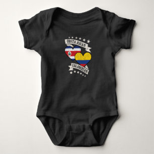 Costa Rica kolumbianische Herzflags Costa Rica Col Baby Strampler