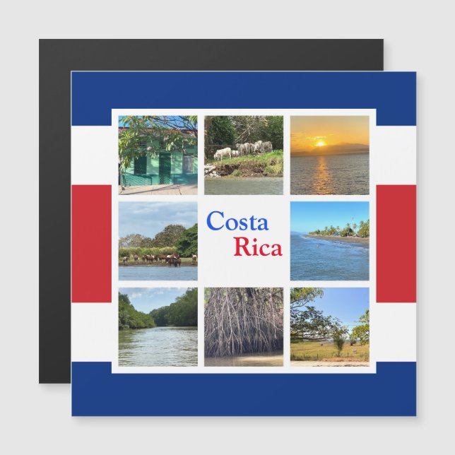 Costa Rica Magnetkarte (Vorne/Hinten)