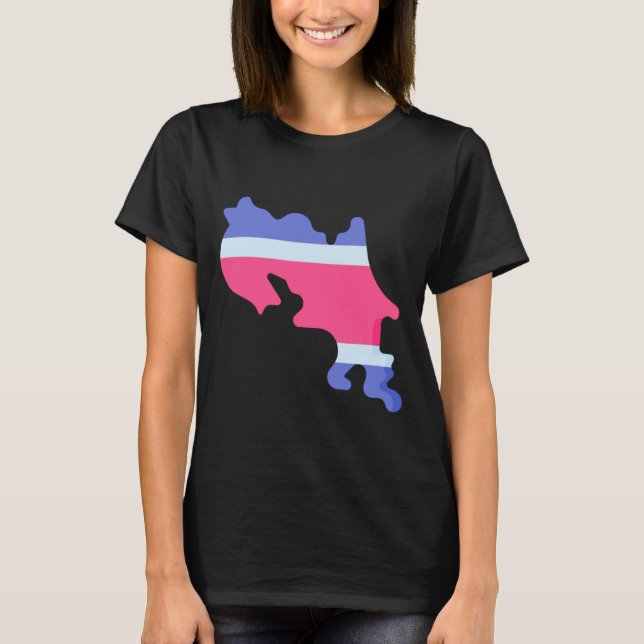 Costa Rica Map Costa Rica Proud 1 T-Shirt (Vorderseite)