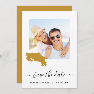 Costa Rica Map Foto Hochzeit Speichern Sie die Dat Save The Date