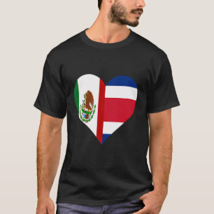 Costa Rica Mexikanisches Shirt Herzenfahne Costa R