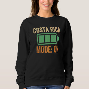 Costa Rica Modus auf Batterie Sweatshirt