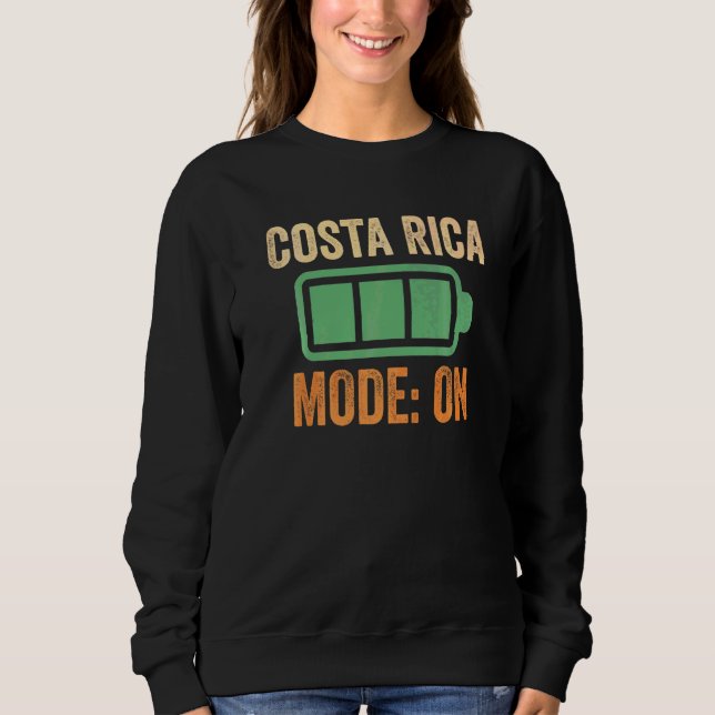 Costa Rica Modus auf Batterie Sweatshirt (Vorderseite)