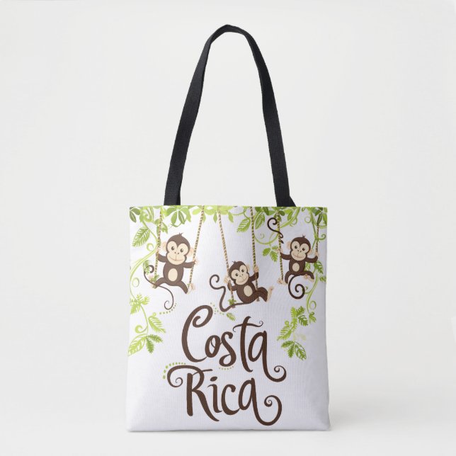 Costa Rica Monkey Tote Bag (Vorderseite)