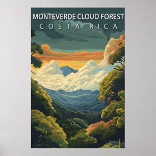 Costa Rica Monteverde Nebelwald Reise Poster