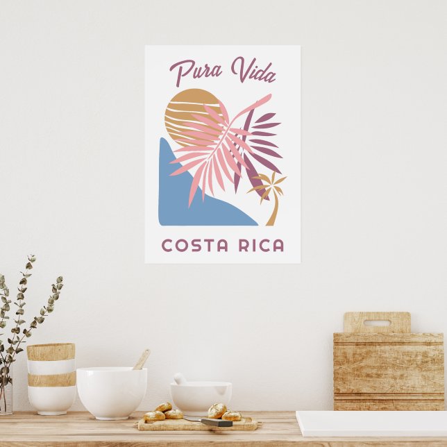 Costa Rica Motto Pura Vida Poster (Küche)