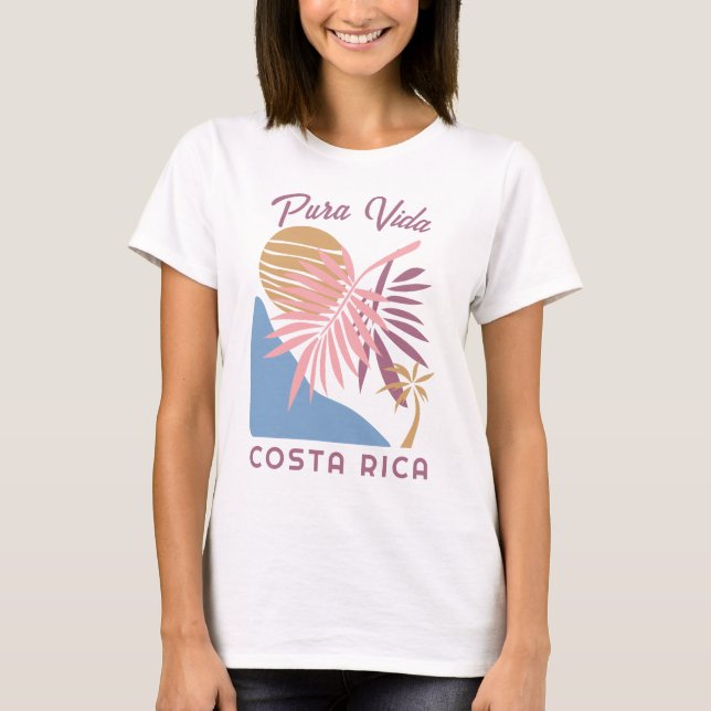 Costa Rica Motto Pura Vida T-Shirt (Vorderseite)