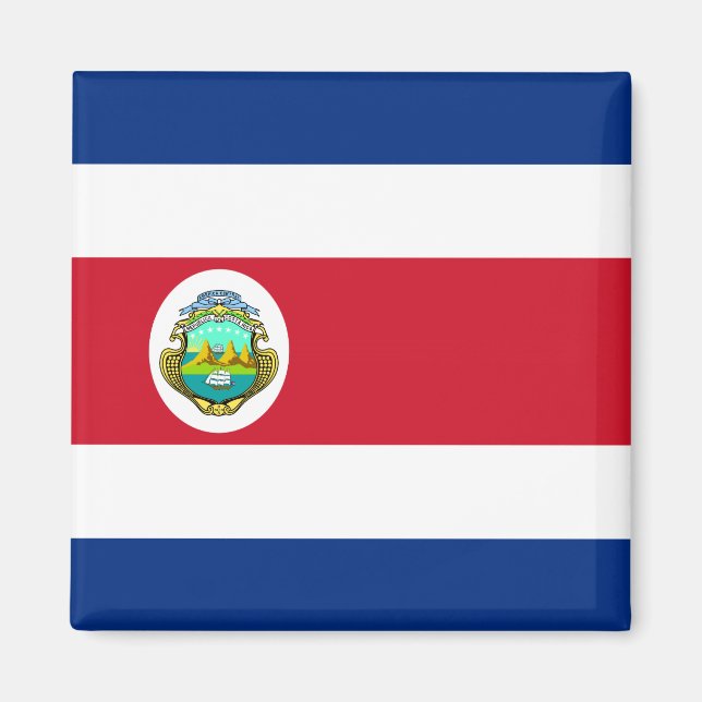 Costa Rica - Nationalflagge Costa Ricas Magnet (Vorne)