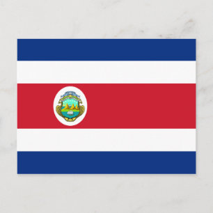 Costa Rica - Nationalflagge Costa Ricas Postkarte