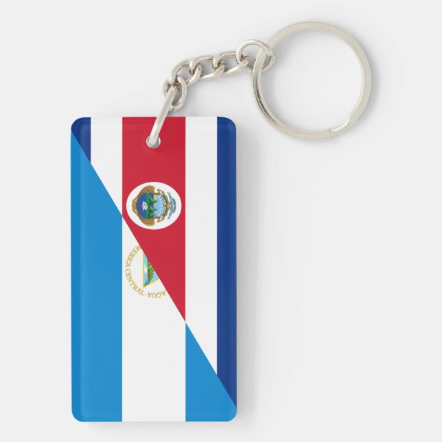 Costa rica nicaragua Halbfahne Schlüsselanhänger (Rückseite)