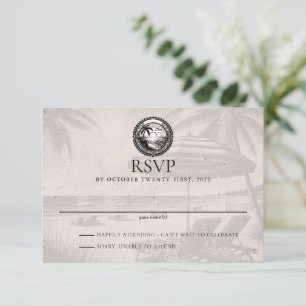 Costa Rica Passport Wedding RSVP Karte