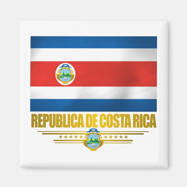"Costa Rica Pride" Geschenkideen Magnet (Vorne)