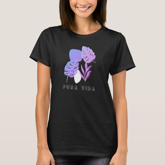 Costa Rica Pura Vida Botanische Frauen  T-Shirt (Vorderseite)