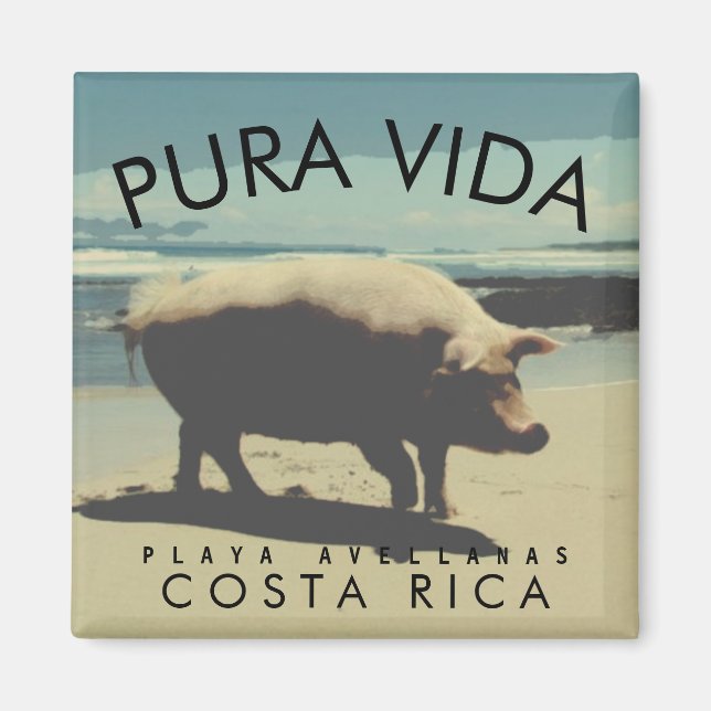 Costa Rica Pura Vida Ihr Foto Souvenir Magnet (Vorne)
