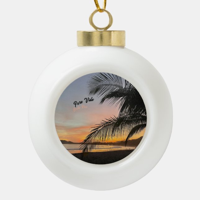 Costa Rica "Pura Vida" Keepsake Christmas Ornament (Vorderseite)