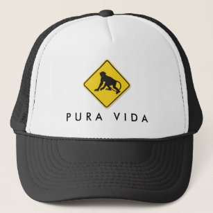 Costa Rica Pura Vida Monkey Crossing Truckerkappe
