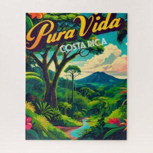 Costa Rica Pura Vida Reise Vintage Retro Puzzle