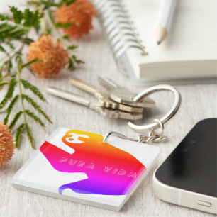 Costa Rica Pura Vida Sloth Schlüsselanhänger