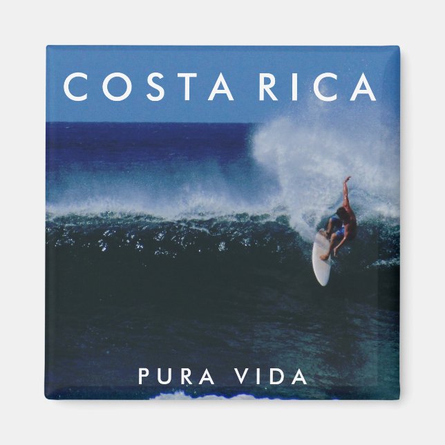 Costa Rica Pura Vida Surf Souvenir Magnet (Vorne)