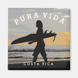 Costa Rica Pura Vida Surfer Souvenir Magnet