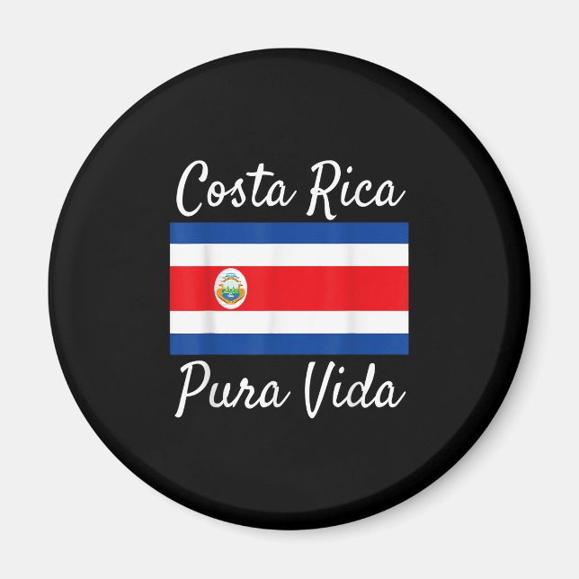 Costa Rica Pura Vida T - Shirt! Schöne Nationale F Magnet (Vorne)