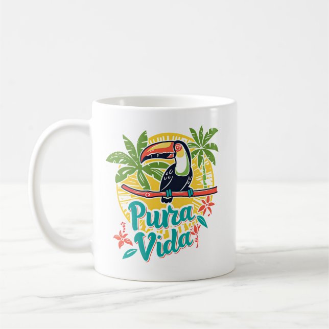 Costa Rica Pura Vida Toucan Tasse (Links)